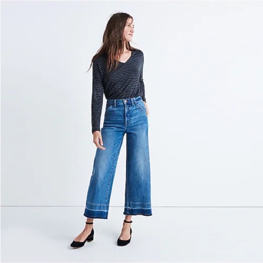 Madewell Wide-Leg Crop Jeans: Drop-Hem Edition